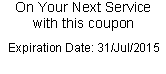 Text Box: On Your Next Service with this couponExpiration Date: 31/Jul/2015