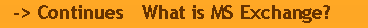 Text Box: -> Continues   What is MS Exchange?